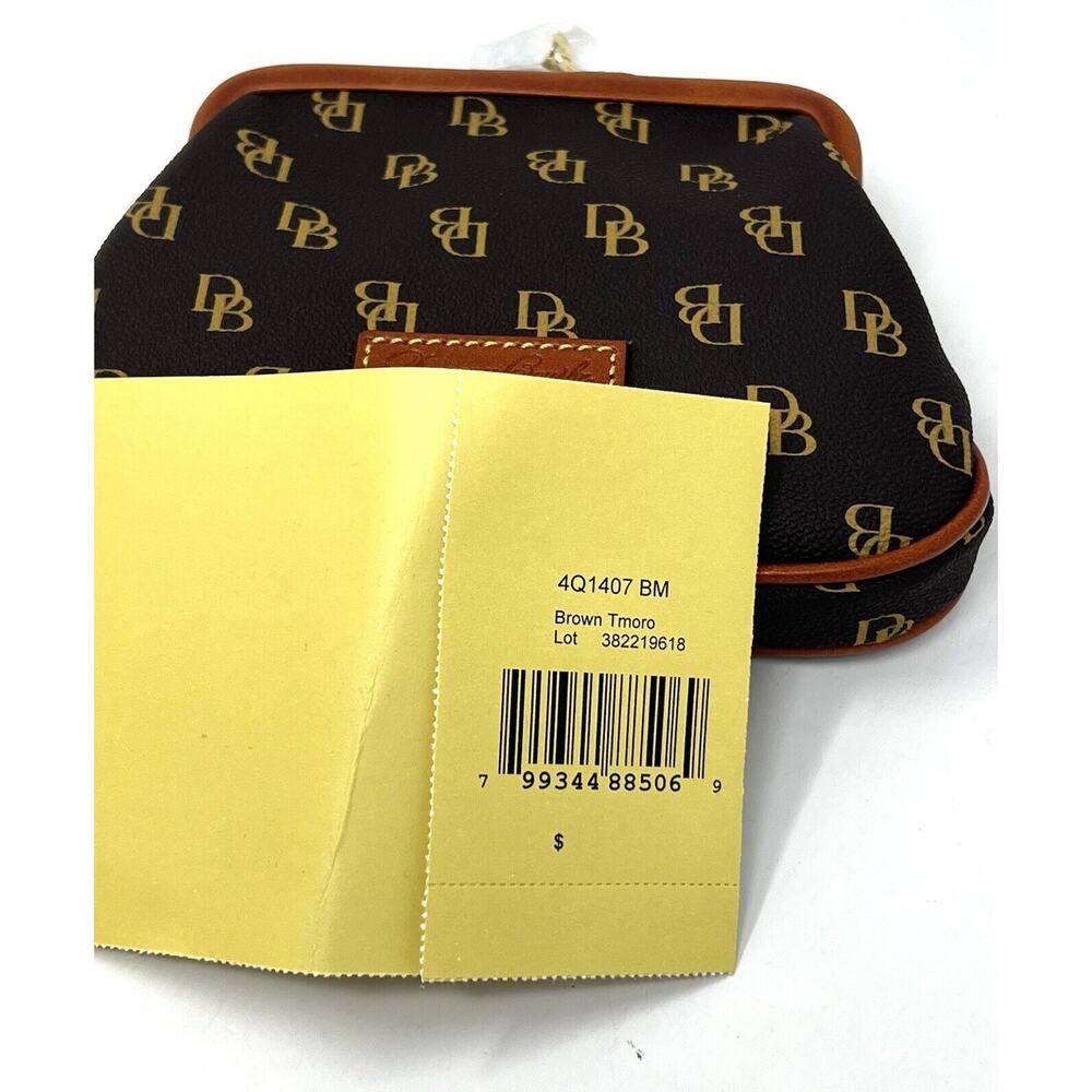Dooney & Bourke Gretta Large Frame Purse Wallet Kiss Lock BROWN TMORO NWT Logo - Picture 4 of 16